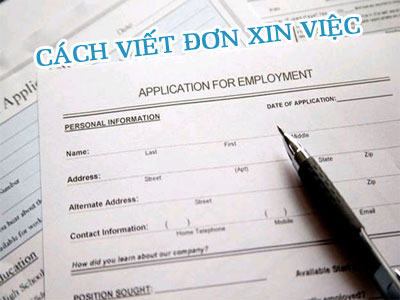 đơn xin việc bằng tiếng ảnh