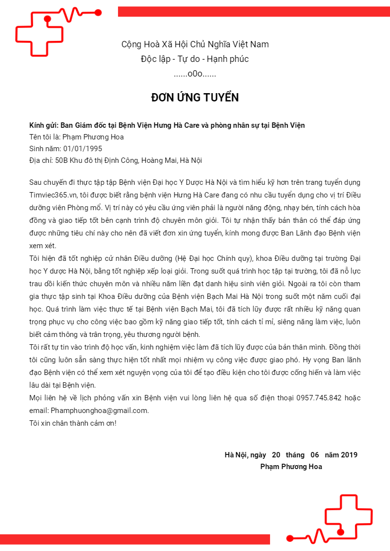 Đơn xin việc ngành y tế - dược là gì?