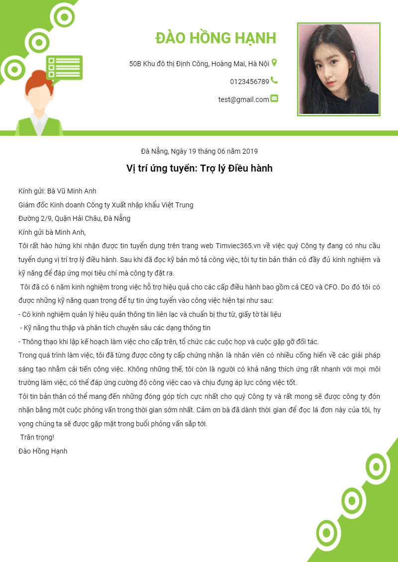 Những nội dung cần viết trong thư xin việc ngành thư ký – trợ lý