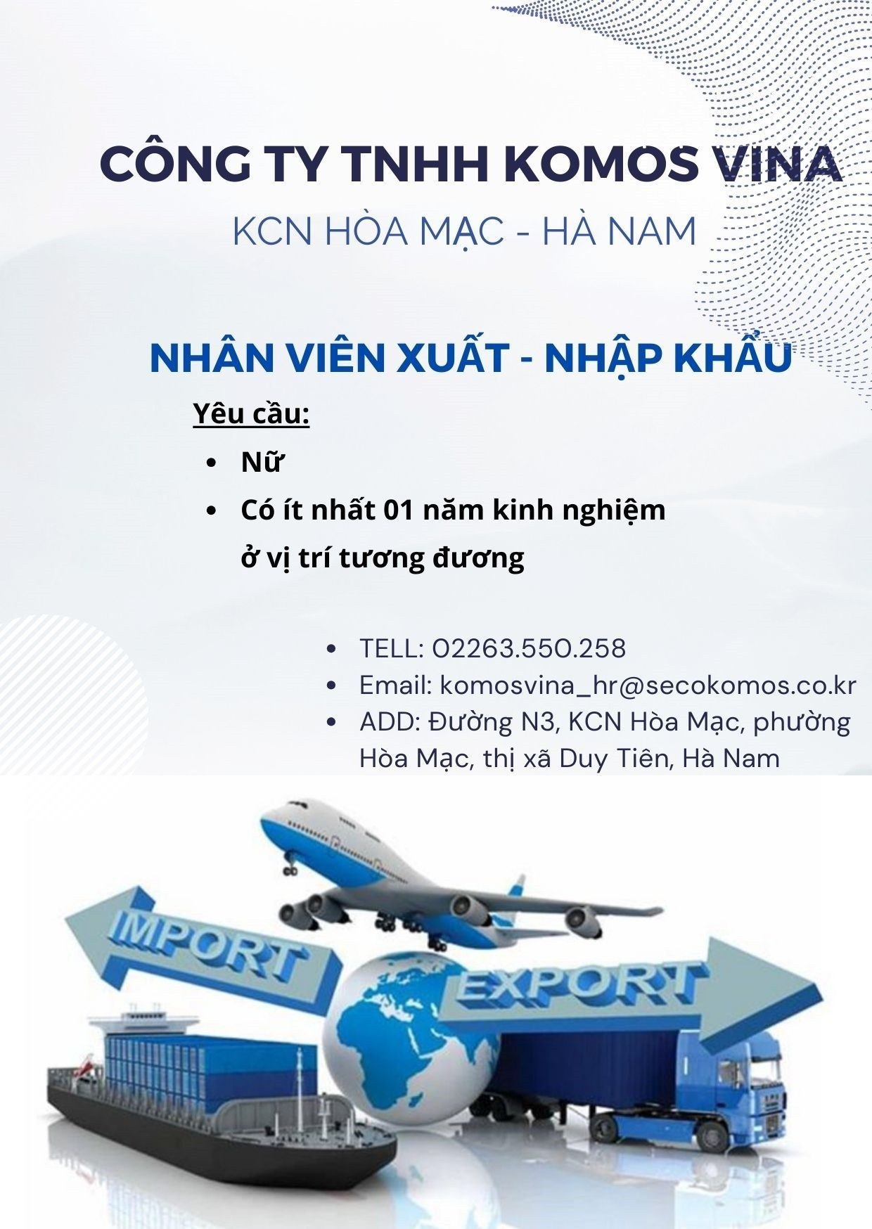 Công Ty TNHH Komos Vina