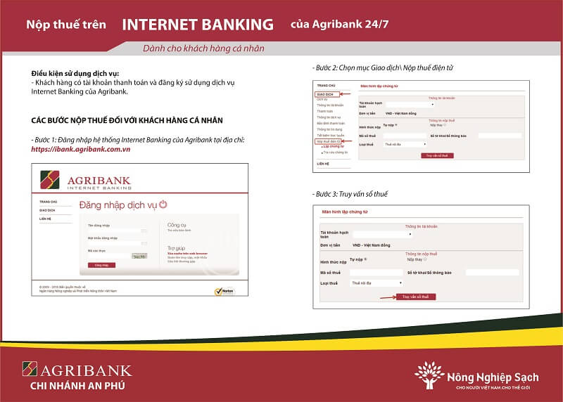 Cách đăng ký dịch vụ Agribank internet banking