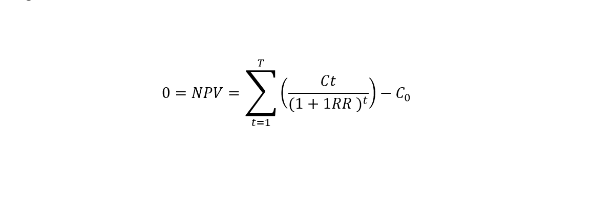 công thức tính irr