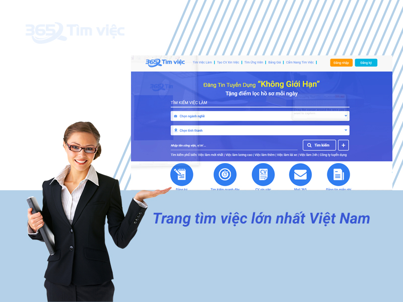 Thông tin tuyển dụng thường xuyên được cập nhật tại Timviec365.vn