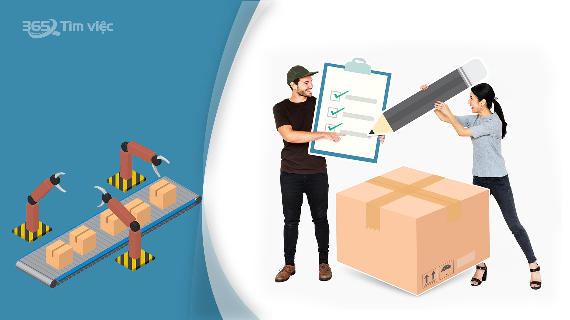 Nhân viên đóng gói sản phẩm