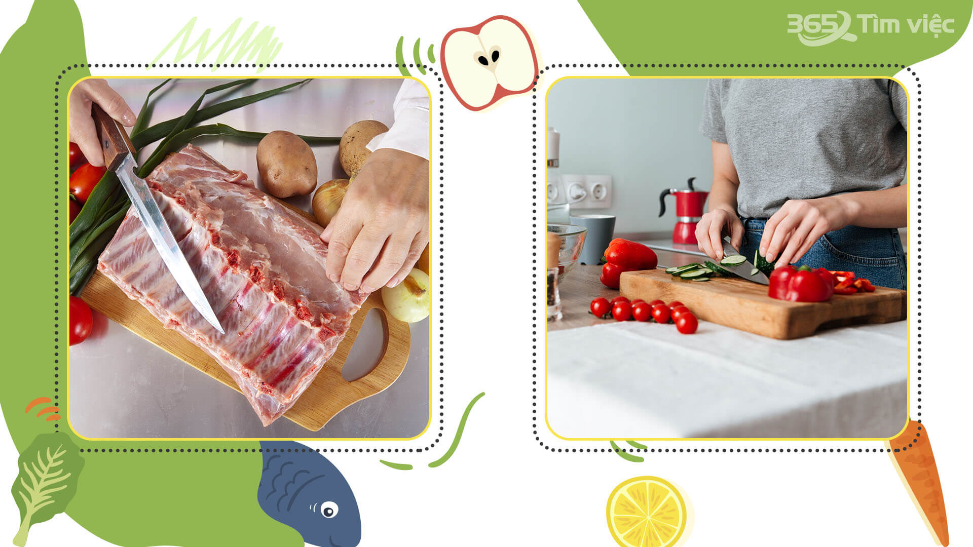Sắp xếp và chuẩn bị cơm