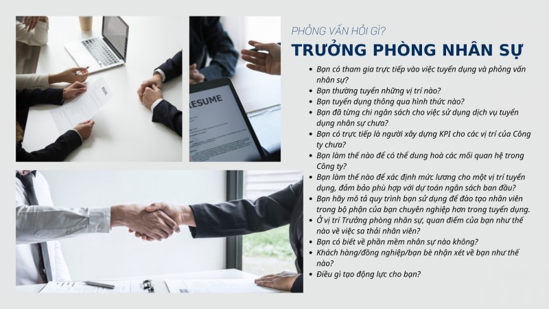 Câu hỏi phỏng vấn cho vị trí trưởng phòng nhân sự