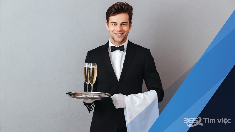 Nhân viên bartender chuẩn bị trước ca làm