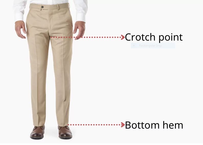 Hai thuật ngữ nữa là Crotch Point và Bottom Hem