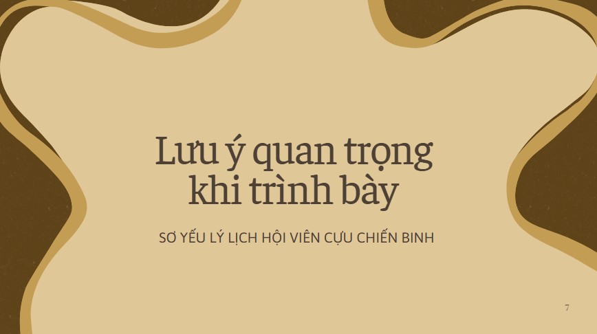Lưu ý khi trình bày sơ yếu lý lịch của hội viên cựu chiến binh