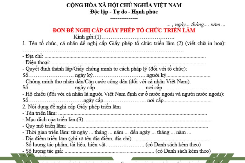 Cách viết đơn xin tổ chức sự kiện