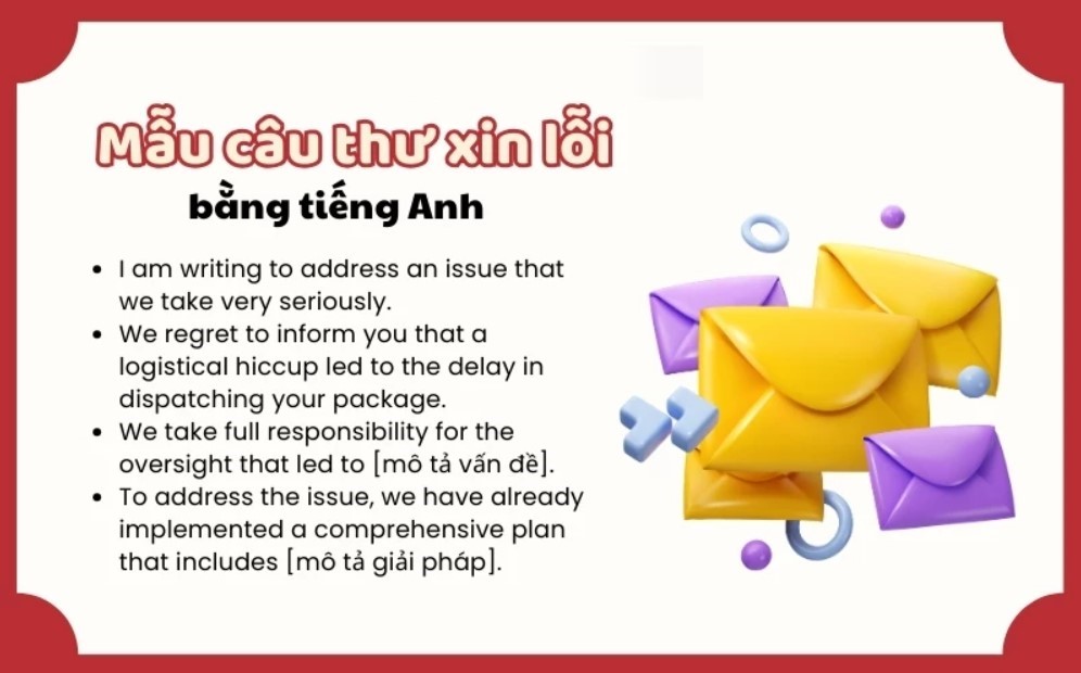 Các mẫu câu xin lỗi gửi tới khách hàng hiệu quả