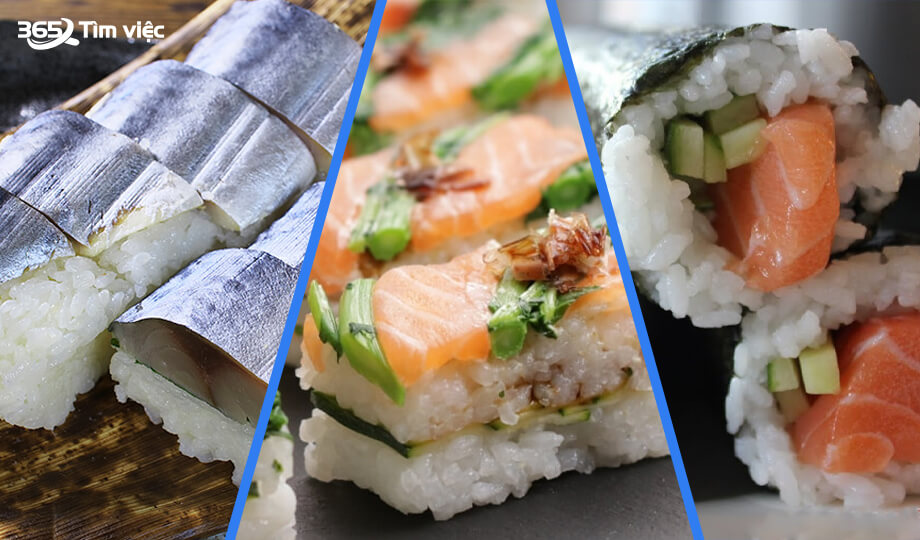 Sushi trên bàn tiệc toàn cầu