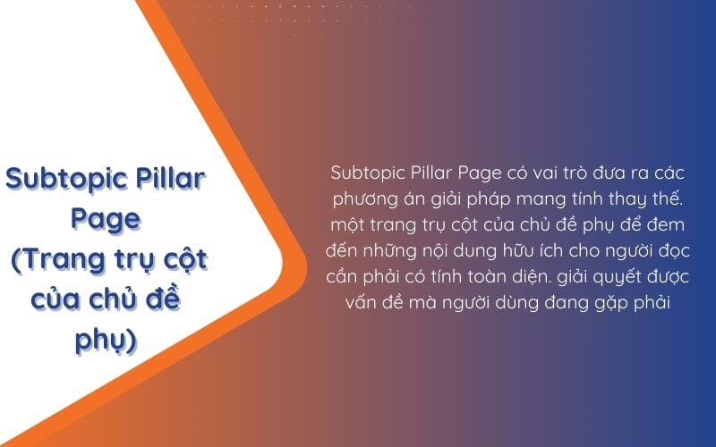 Subtopic pillar page