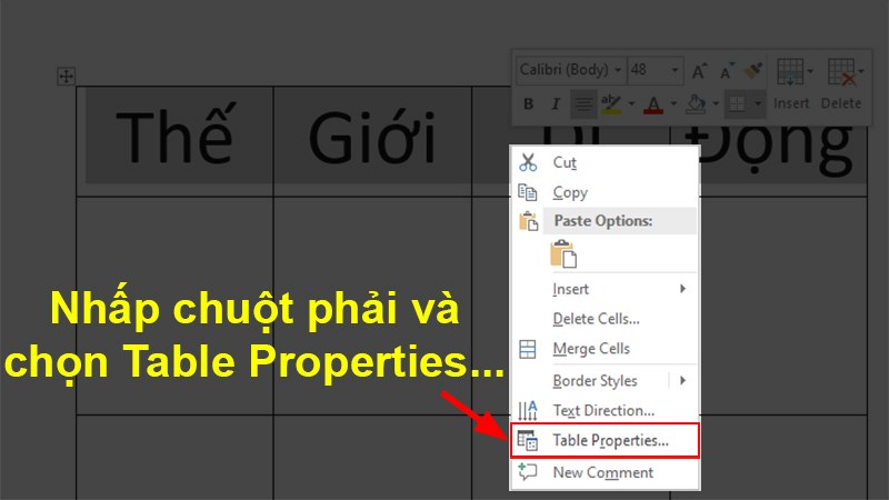 Lệnh nào dùng để lặp lại tiêu đề trong bảng biểu của word