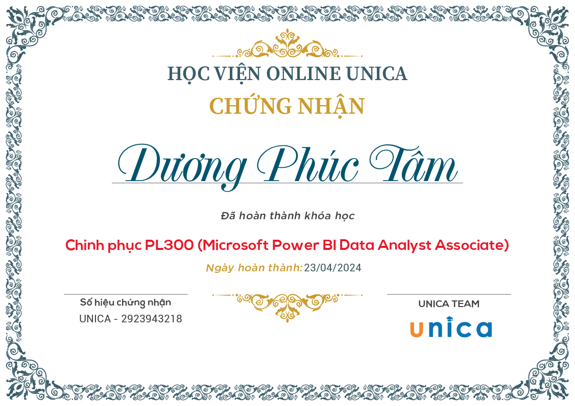 Thông tin chi tiết về chứng chỉ trong ngành phân tích dữ liệu