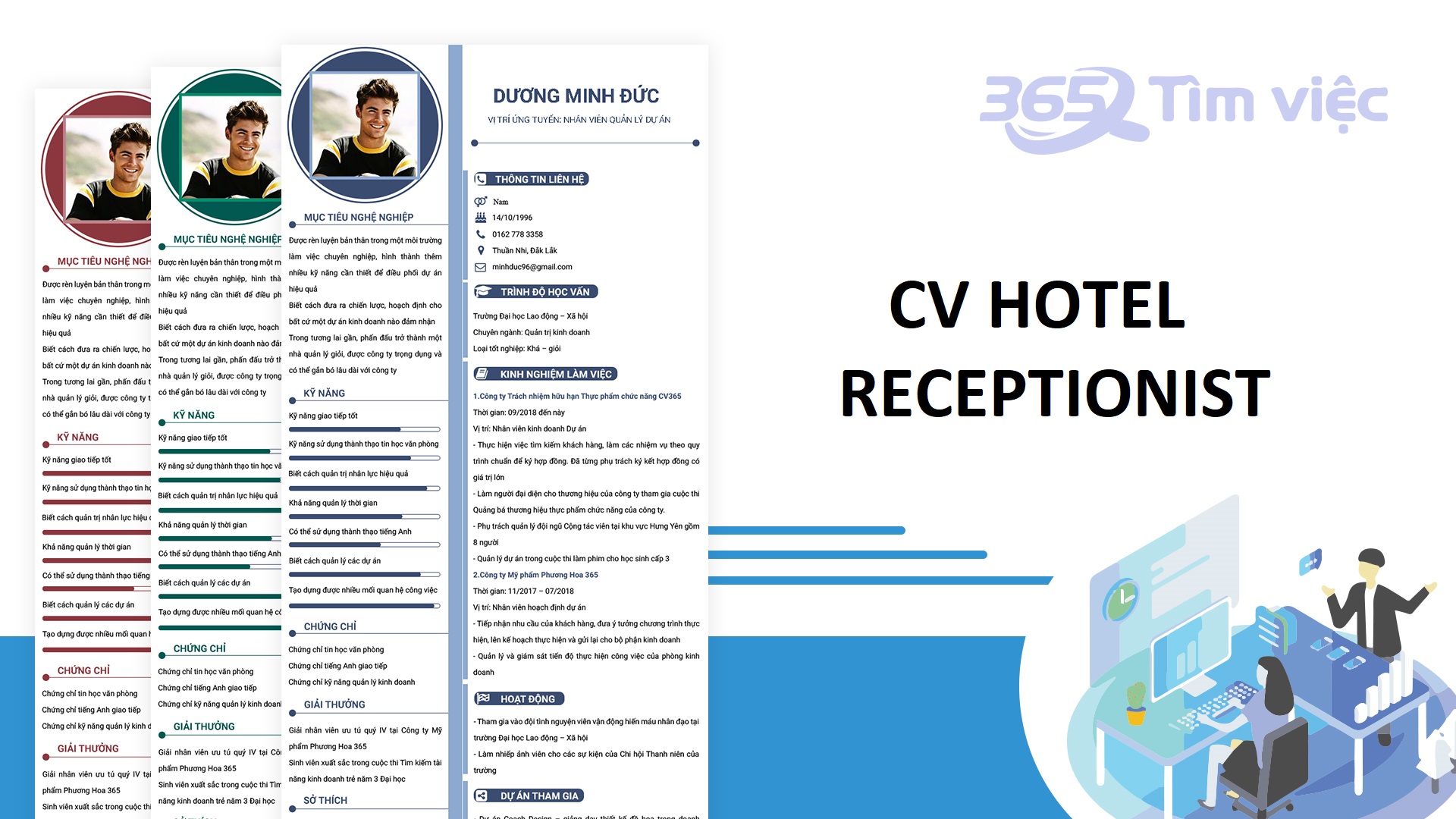 CV hotel receptionist cần chú ý đến hình thức