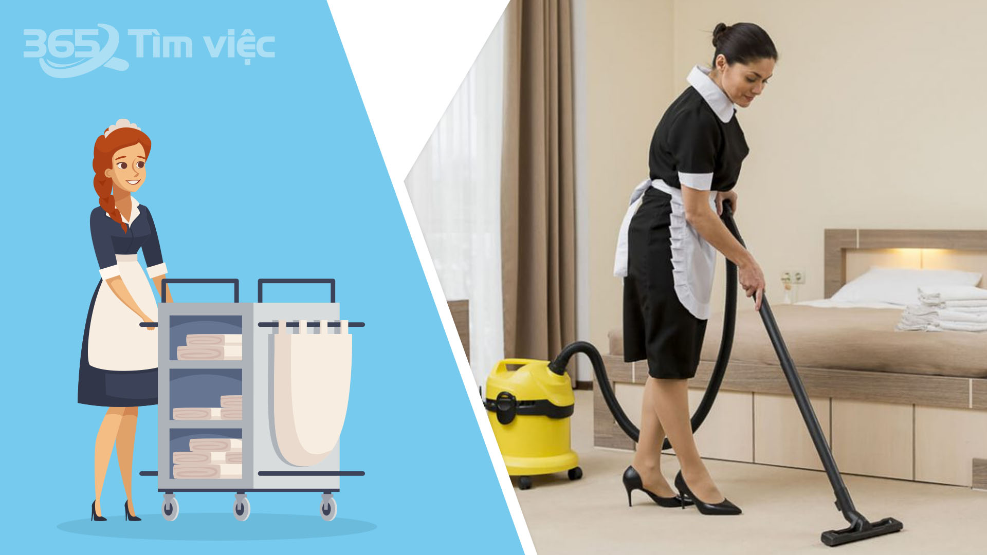 Quy trình dọn phòng khách sạn - Bước 6: Thay đồ vải sạch và làm sạch bụi trên các bề mặt khác nhau