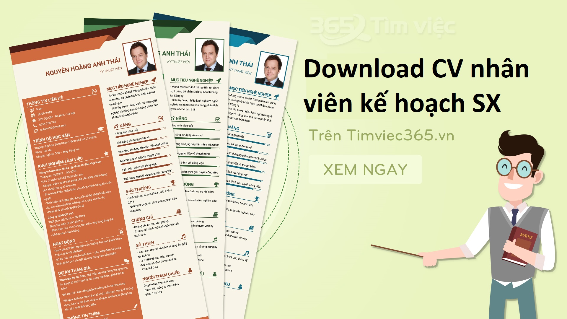 Download CV nhân viên kế hoạch sản xuất tại timviec365.vn, bạn đã thử chưa