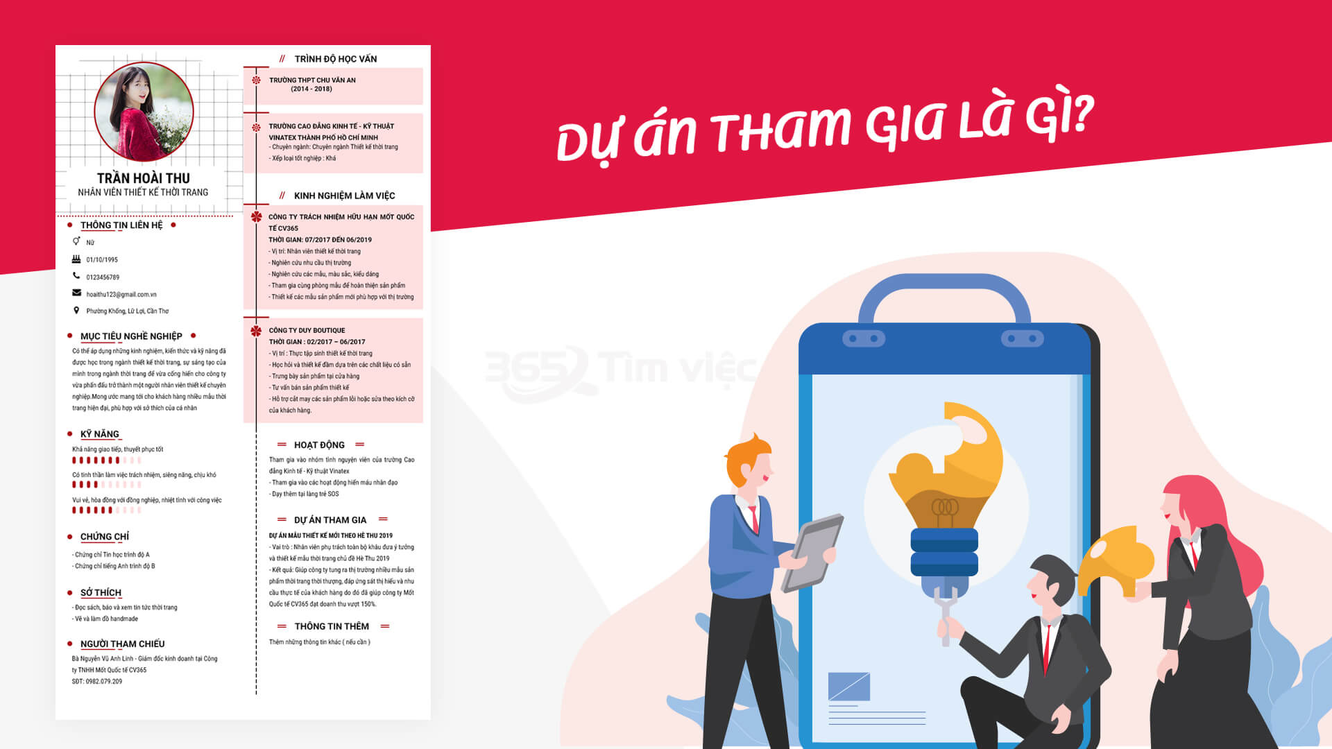 Bạn hiểu gì về dự án tham gia trong CV? 