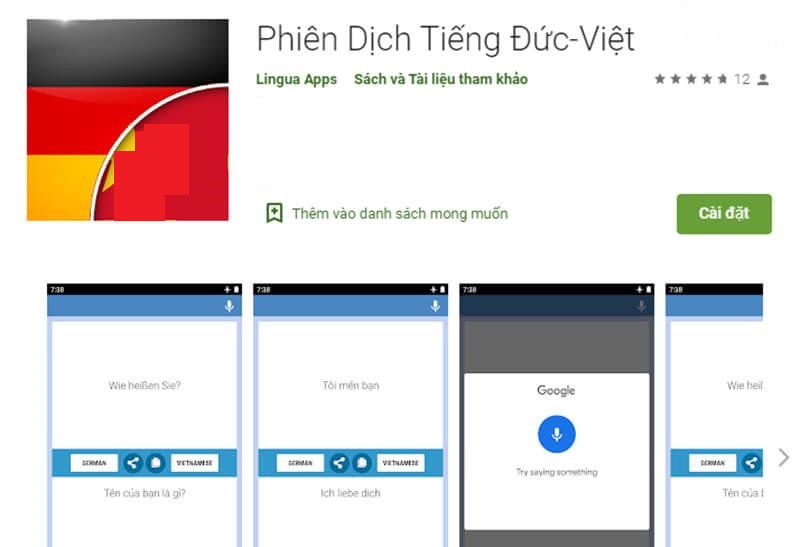 App phiên dịch ngôn ngữ Đức Việt