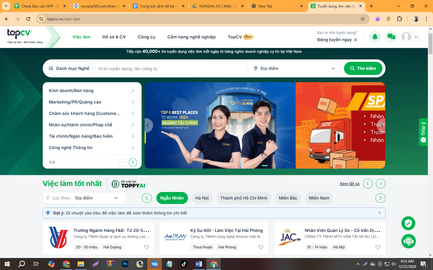 Topcv - Lựa chọn số 1 trong các trang web tìm việc làm có uy tín hiện nay