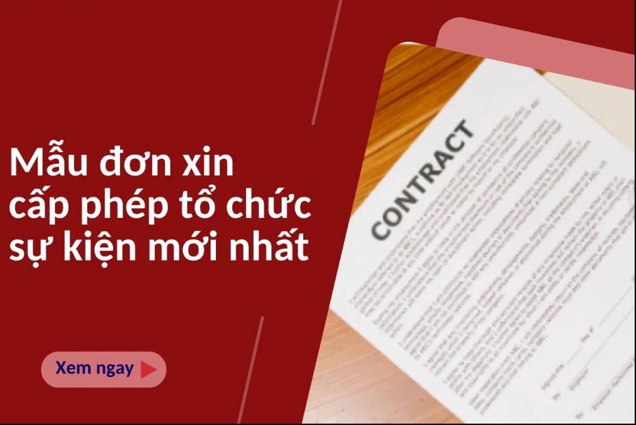 Mẫu đơn xin phép tổ chức sự kiện chuẩn quy định hành chính