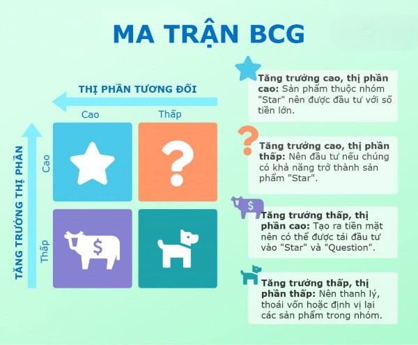 Ma trận BCG là gì? Hướng dẫn phân tích, ứng dụng và cách vẽ 