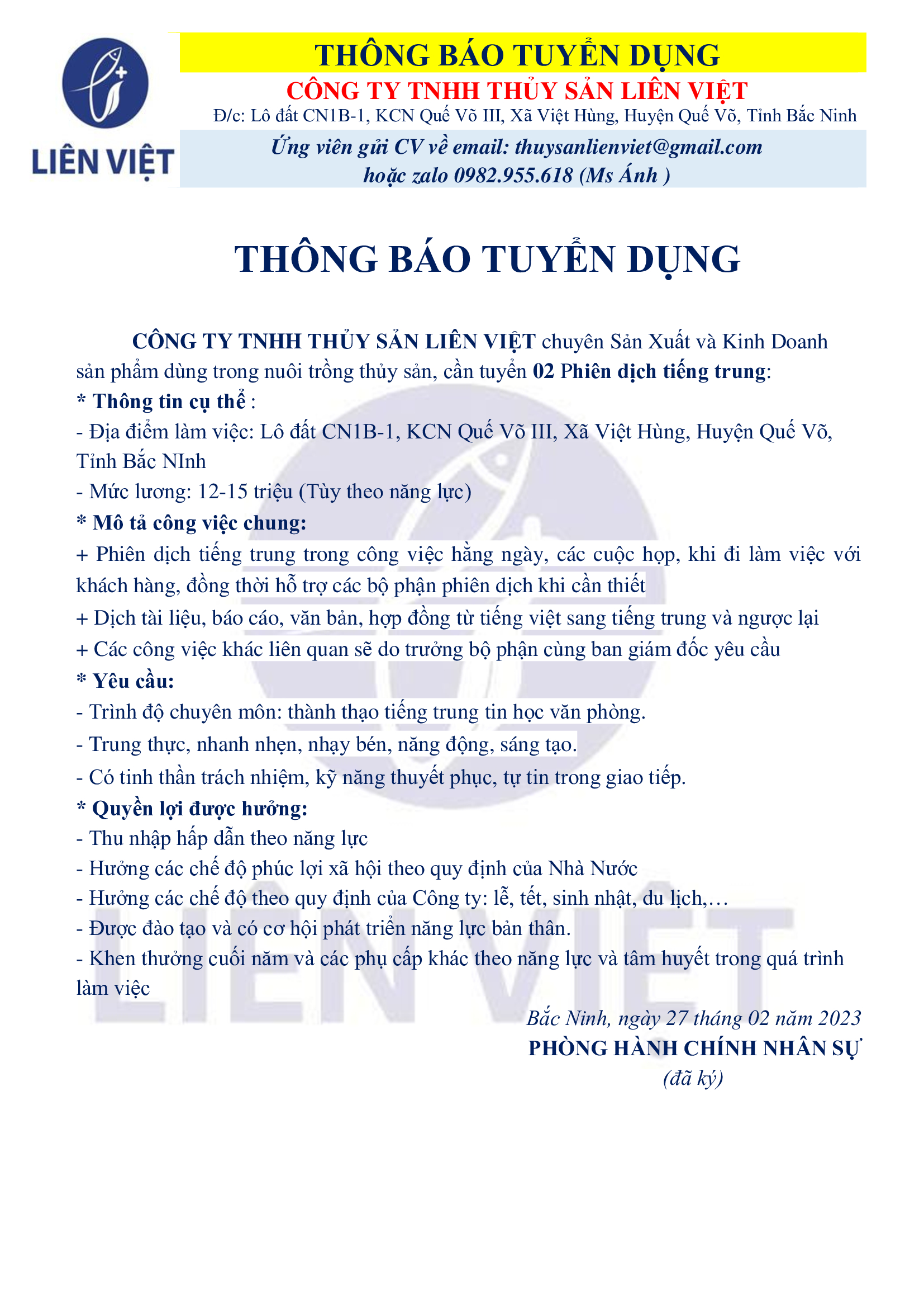 lĩnh vực hoạt động