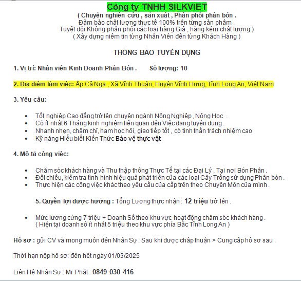 lĩnh vực hoạt động